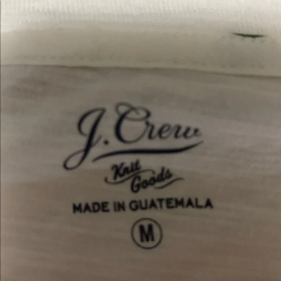 J. Crew size M White Tee with Green Tennis rackets Pattern - Picture 4 of 4